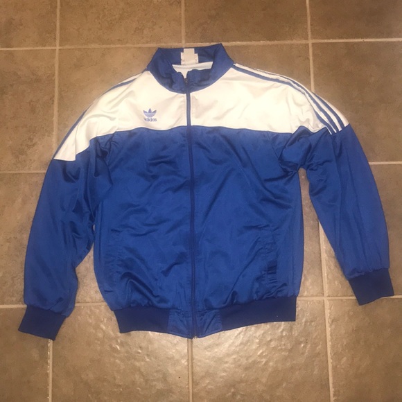 adidas blue white jacket